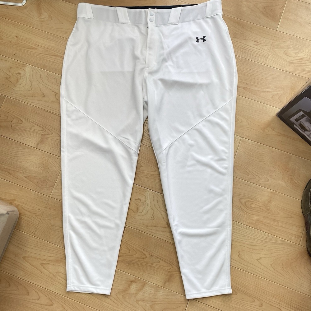 Under Armour Utility Tapered Fit Adult Men's Baseball Pants White Size 3XL NWT
